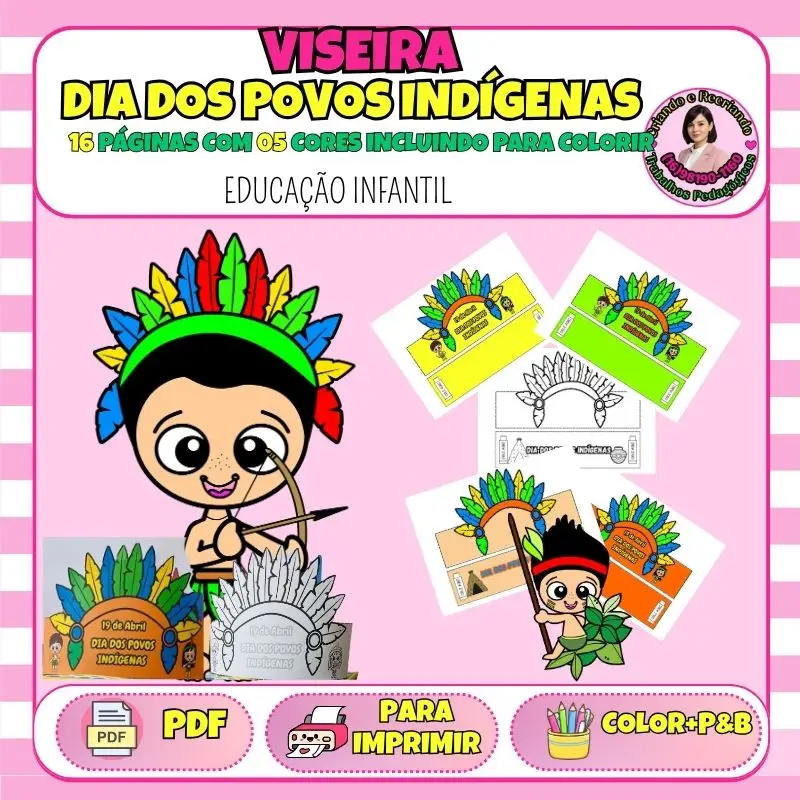 Viseira Povos Indígenas 19 de Abril - Atividade Lúdica