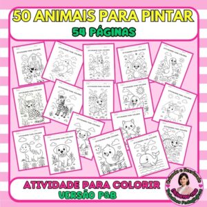 50 Animais para Colorir – atividades para colorir