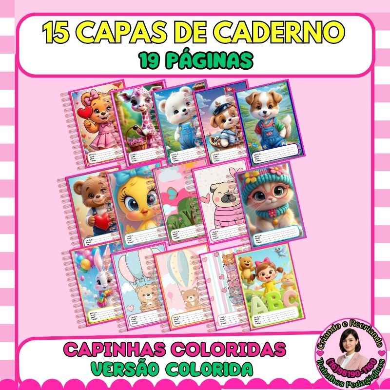 Capas de Caderno Coloridas