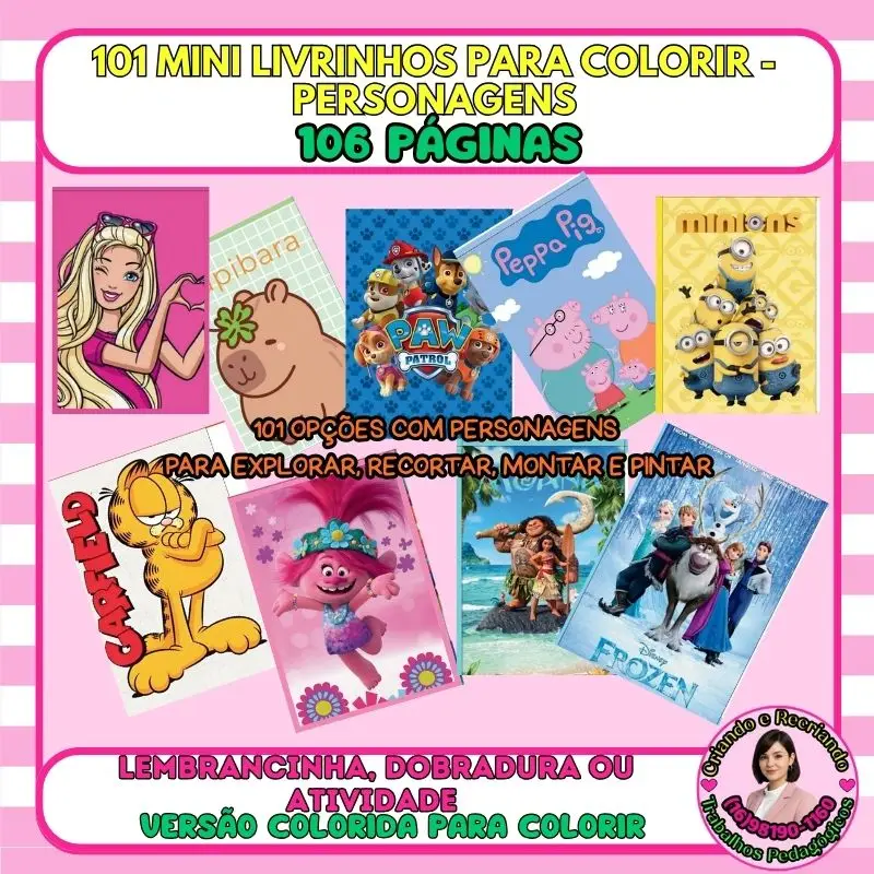 101 Mini Livros para Colorir