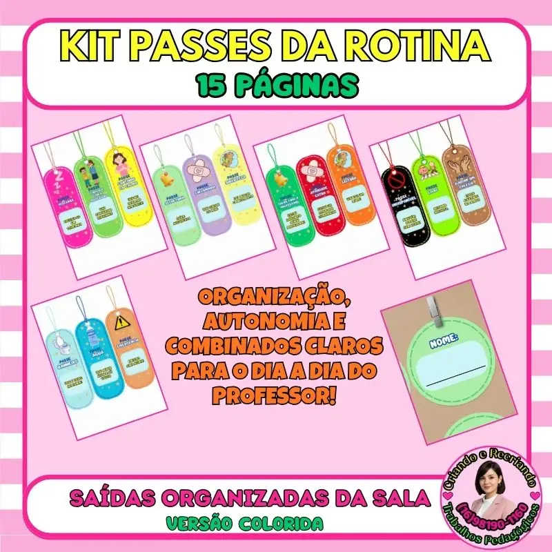 Kit Passe da Rotina – Saídas Organizadas da Sala de Aula