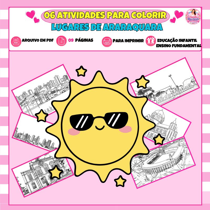 06 Atividades para Colorir - Lugares de Araraquara