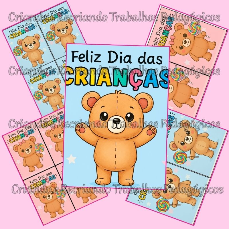Lembrancinha Dia das Crianças - Ursinho Lembrancinha Dia das Crianças - Ursinho - Imagem 3