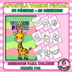 Apostila Vamos Pintar – Atividades para Colorir (90 desenhos)