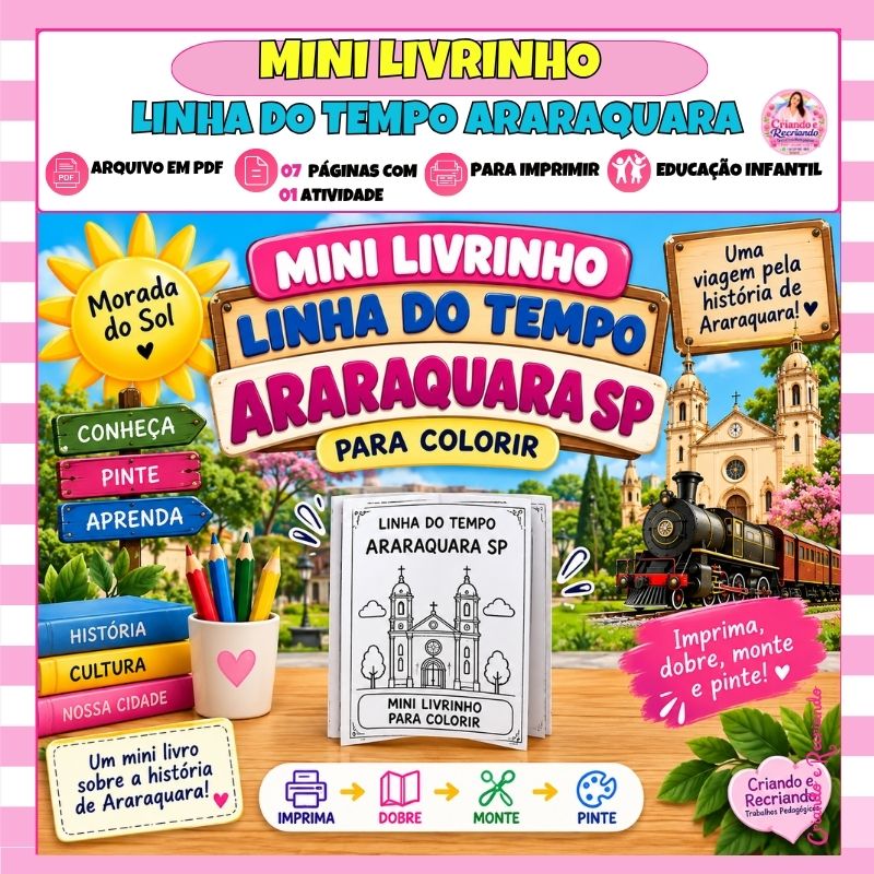 Mini Livrinho Linha do Tempo Araraquara