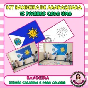 Bandeira de Araraquara – versão colorida & P&B