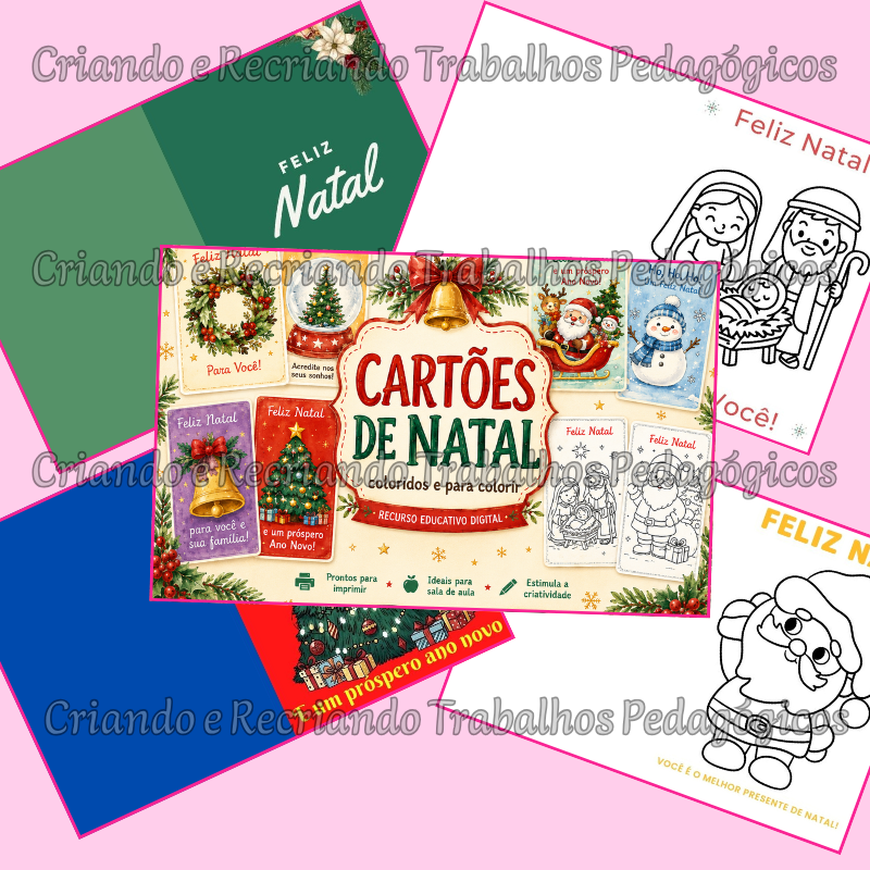 Cartões de Natal - 13 Modelos de Lembrancinha para Imprimir Cartões de Natal - 13 Modelos de Lembrancinha para Imprimir - Imagem 3