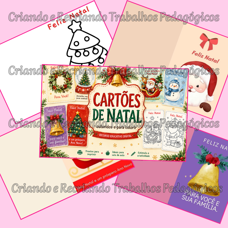 Cartões de Natal - 13 Modelos de Lembrancinha para Imprimir Cartões de Natal - 13 Modelos de Lembrancinha para Imprimir - Imagem 2