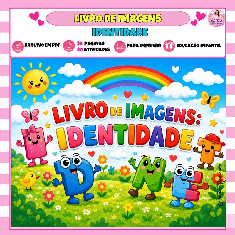 Livro de Imagens Identidade - A-Z - Nome, Foto e Letra Inicial
