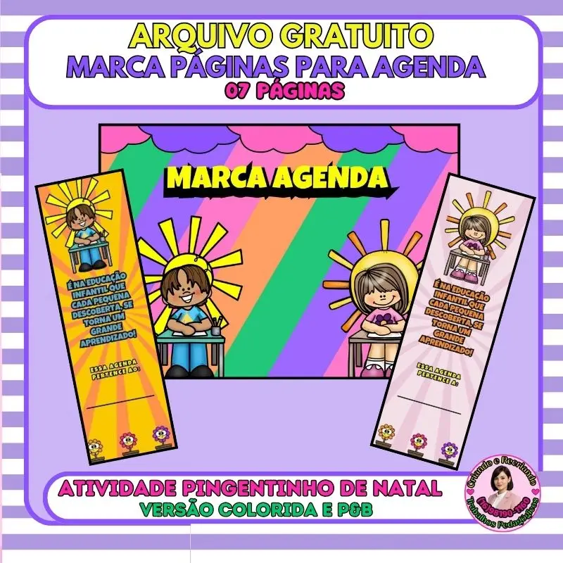 Marca Agenda – Menino e Menina (colorida)