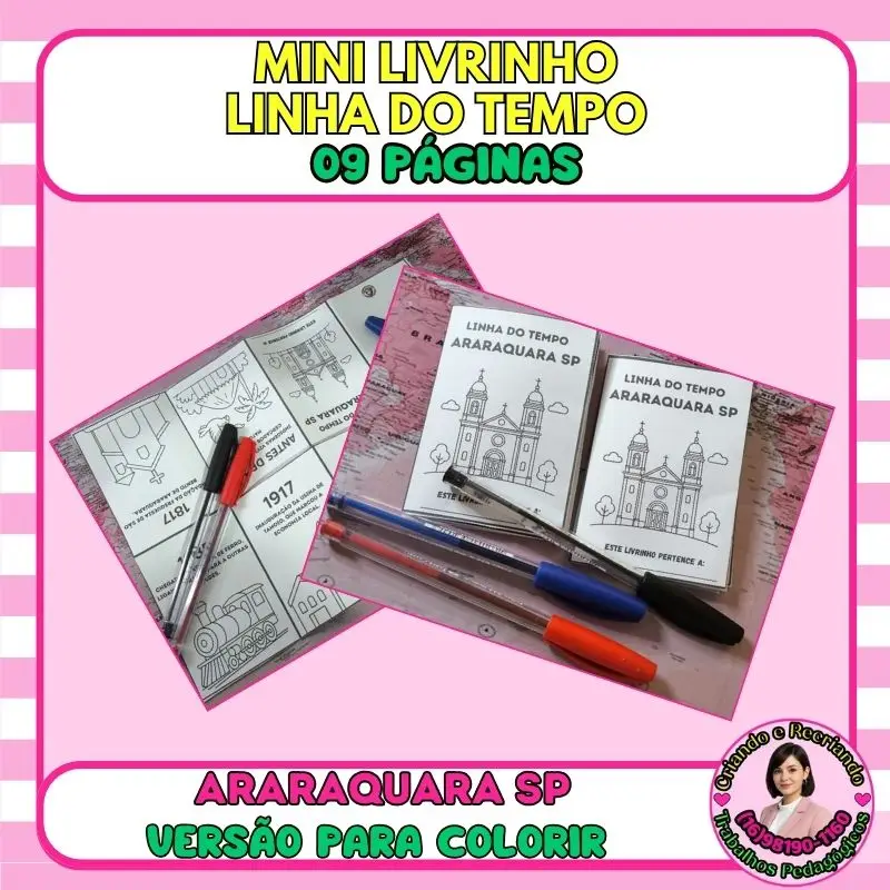 Mini Livrinho Linha do Tempo Araraquara
