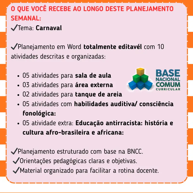 Planejamento Berçário II – Carnaval Planejamento Berçário II – Carnaval - Imagem 2