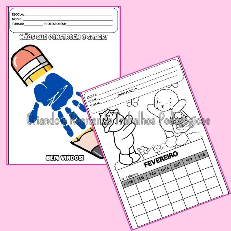 05 Atividades Volta às Aulas Educação Infantil + Calendário Fevereiro 05 Atividades Volta às Aulas Educação Infantil + Calendário Fevereiro - Imagem 2