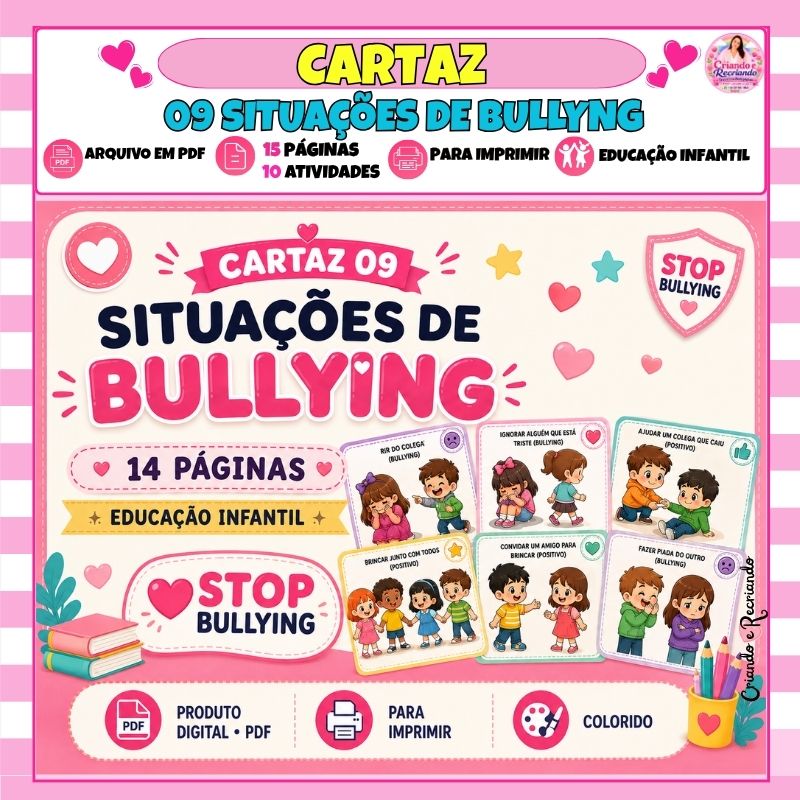 09 Situações de Bullying - Cartaz Pedagógico