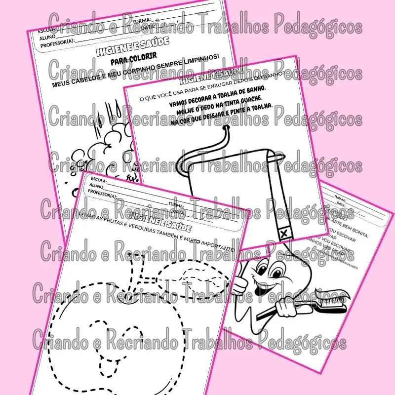 Caderno de Atividades Higiene e Saúde Caderno de Atividades Higiene e Saúde - Imagem 2