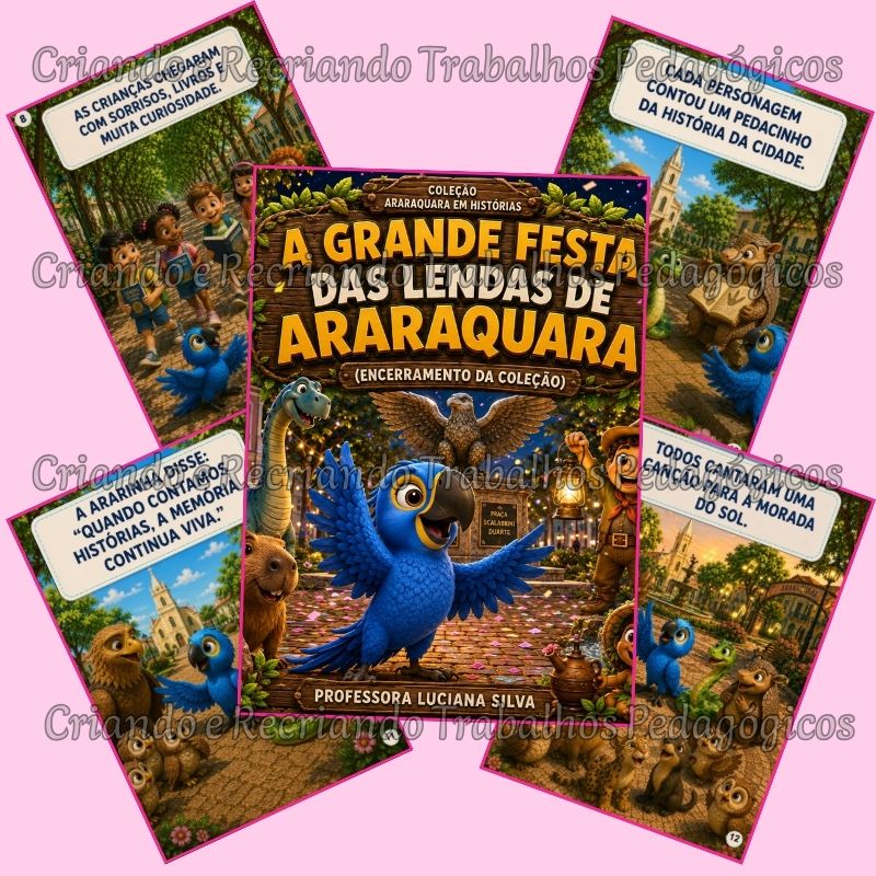 Livro Infantil - A Grande Festa das Lendas de Araraquara Livro Infantil - A Grande Festa das Lendas de Araraquara - Imagem 3