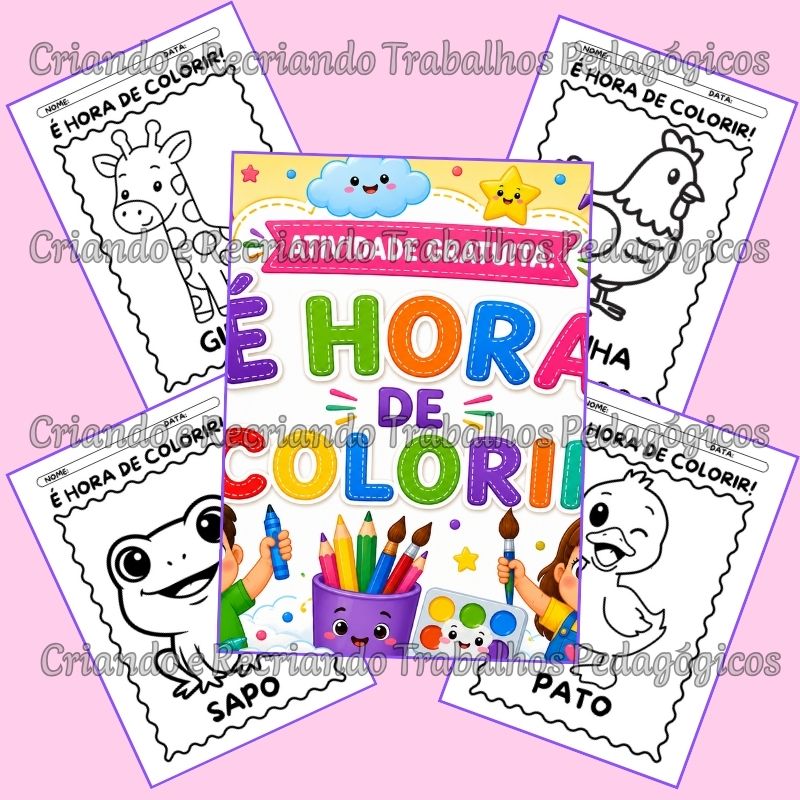 ARQUIVO GRATUITO – É HORA DE COLORIR ARQUIVO GRATUITO – É HORA DE COLORIR - Imagem 2