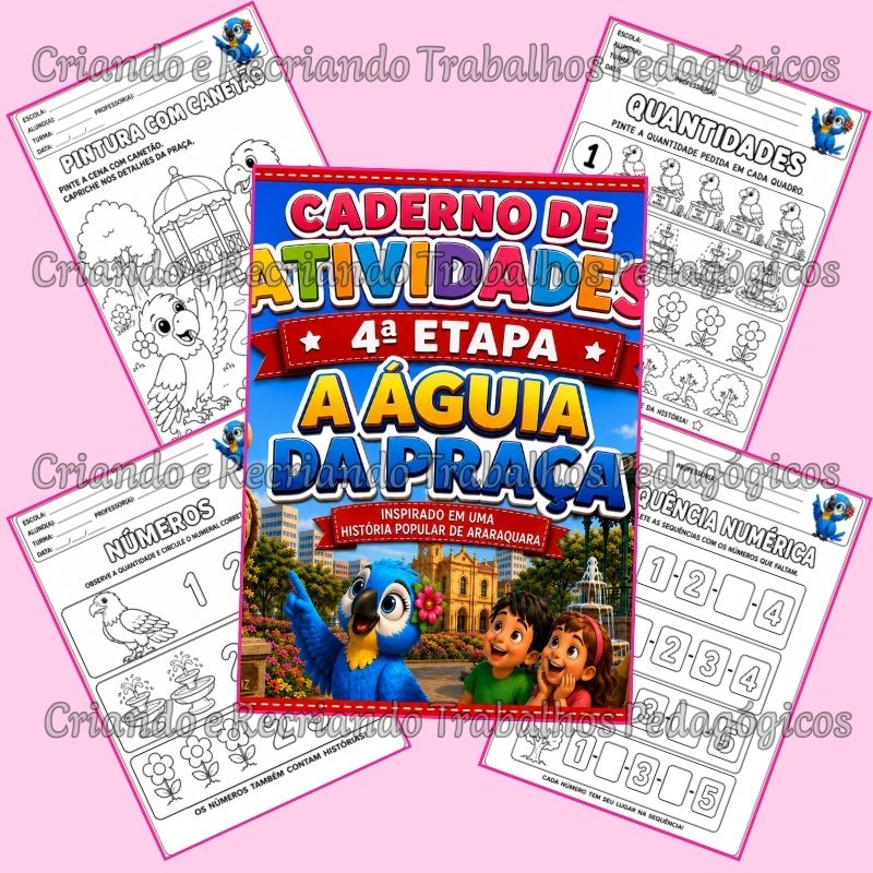 Kit Livro Infantil + Caderno de Atividades 4ª Etapa - A Águia da Praça Kit Livro Infantil + Caderno de Atividades 4ª Etapa - A Águia da Praça - Imagem 2