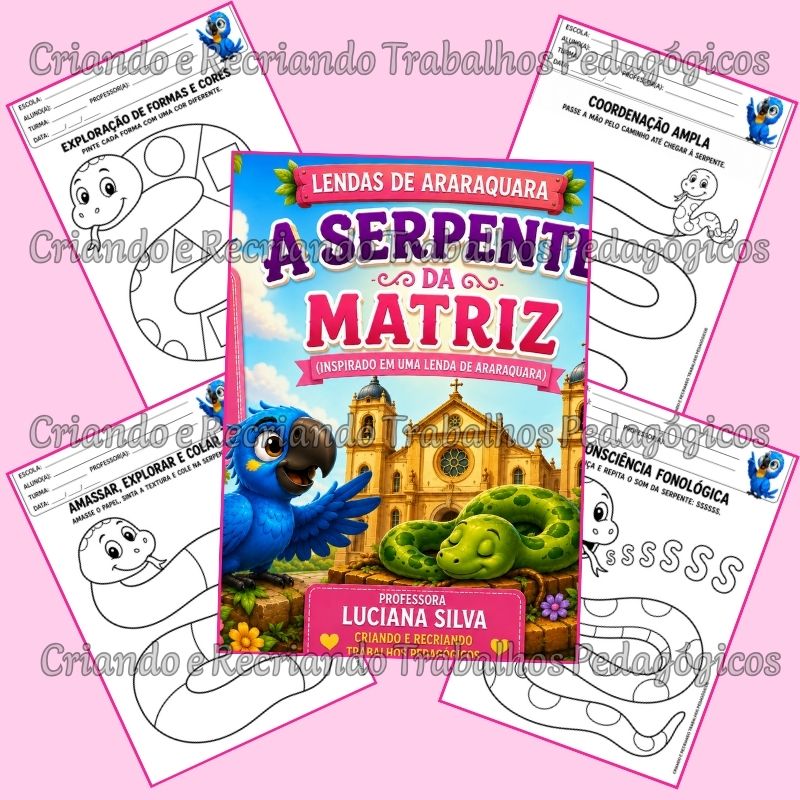 Kit Livro + Caderno de Atividades Berçário II - A Serpente da Matriz Kit Livro + Caderno de Atividades Berçário II - A Serpente da Matriz - Imagem 5