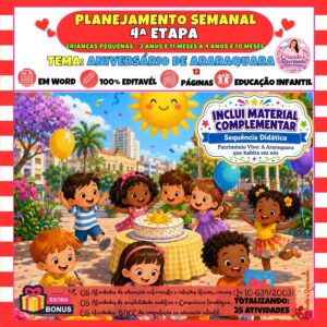Planejamento Semanal 4ª Etapa – Aniversário de Araraquara