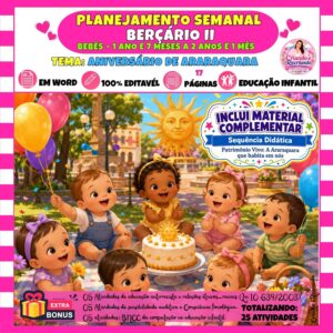 Planejamento Semanal Berçário II – Aniversário de Araraquara
