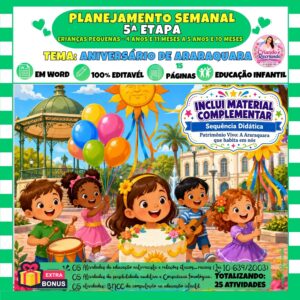 Planejamento Semanal 5ª Etapa – Aniversário de Araraquara