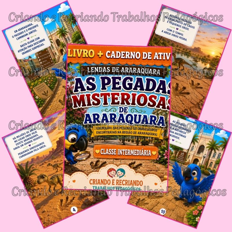 Kit Livro + Caderno de Atividades Classe Intermediária – As Pegadas Misteriosas de Araraquara Kit Livro + Caderno de Atividades Classe Intermediária – As Pegadas Misteriosas de Araraquara - Imagem 4