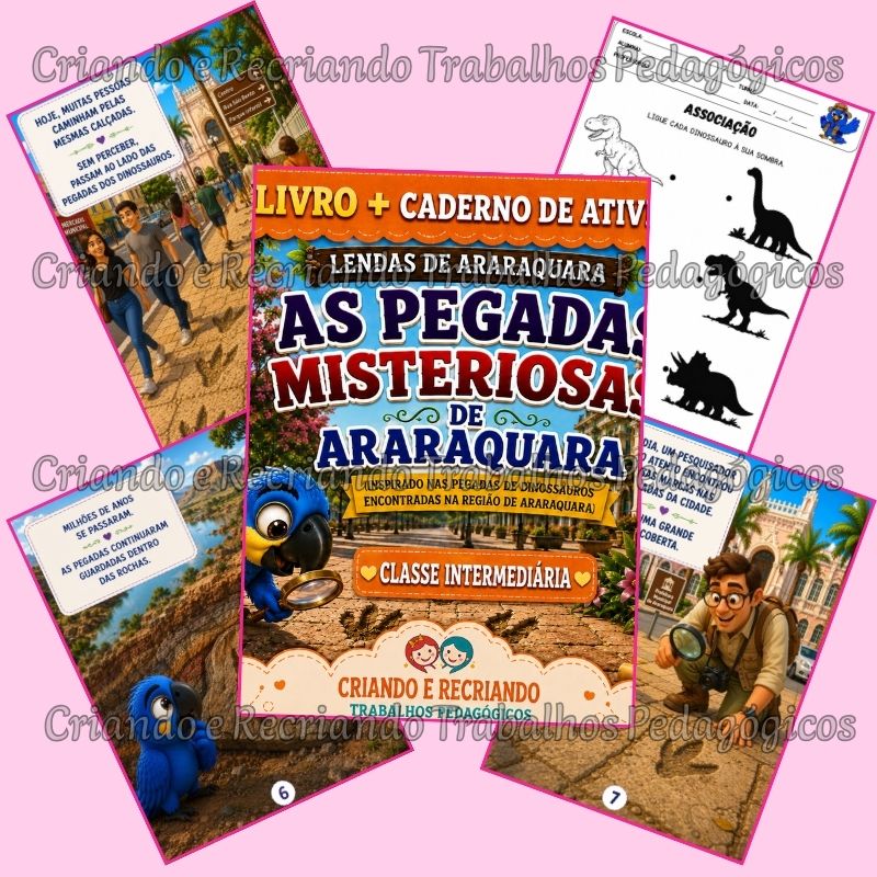 Kit Livro + Caderno de Atividades Classe Intermediária – As Pegadas Misteriosas de Araraquara Kit Livro + Caderno de Atividades Classe Intermediária – As Pegadas Misteriosas de Araraquara - Imagem 3