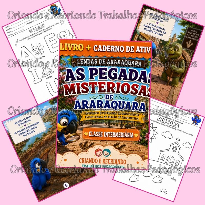 Kit Livro + Caderno de Atividades Classe Intermediária – As Pegadas Misteriosas de Araraquara Kit Livro + Caderno de Atividades Classe Intermediária – As Pegadas Misteriosas de Araraquara - Imagem 2
