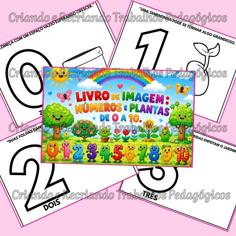 Livro de Imagens - Números e Plantas de 0 a 10 Livro de Imagens - Números e Plantas de 0 a 10 - Imagem 5