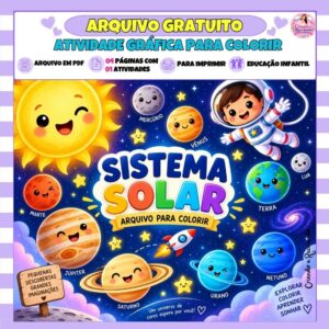 Atividade Gráfica para Colorir – Sistema Solar Atividade Gráfica para Colorir – Sistema Solar