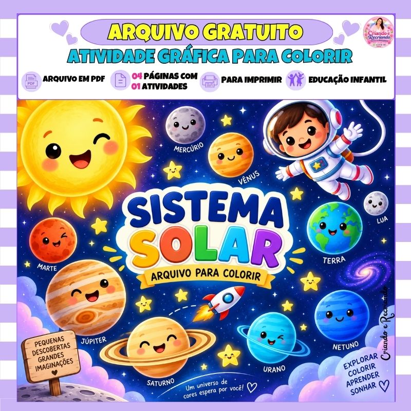 Atividade Gráfica para Colorir – Sistema Solar