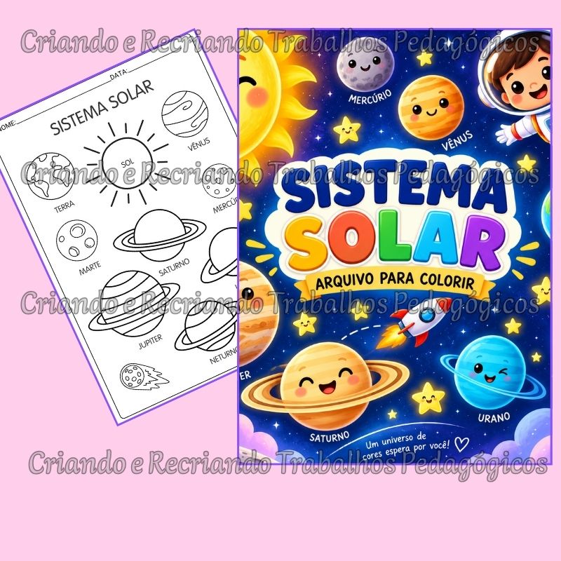Atividade Gráfica para Colorir – Sistema Solar Atividade Gráfica para Colorir – Sistema Solar - Imagem 2