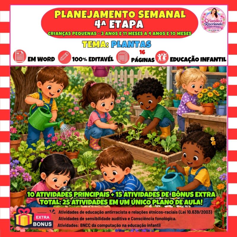 Planejamento Semanal 4ª Etapa – Plantas