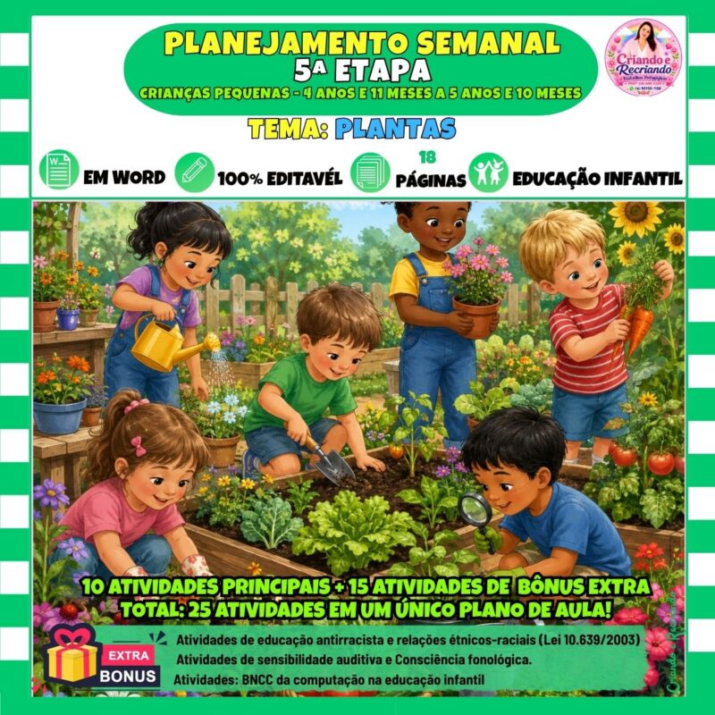 Planejamento Semanal 5ª Etapa – Plantas