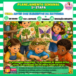 Planejamento Semanal 5ª Etapa – Artes com Elementos da Natureza