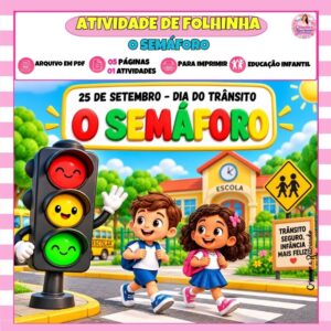 Atividade O Semáforo – Dia do Trânsito | Educação Infantil