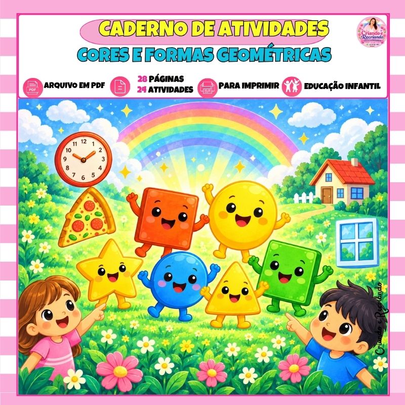 Caderno de Atividades – Cores e Formas Geométricas para Educação Infantil