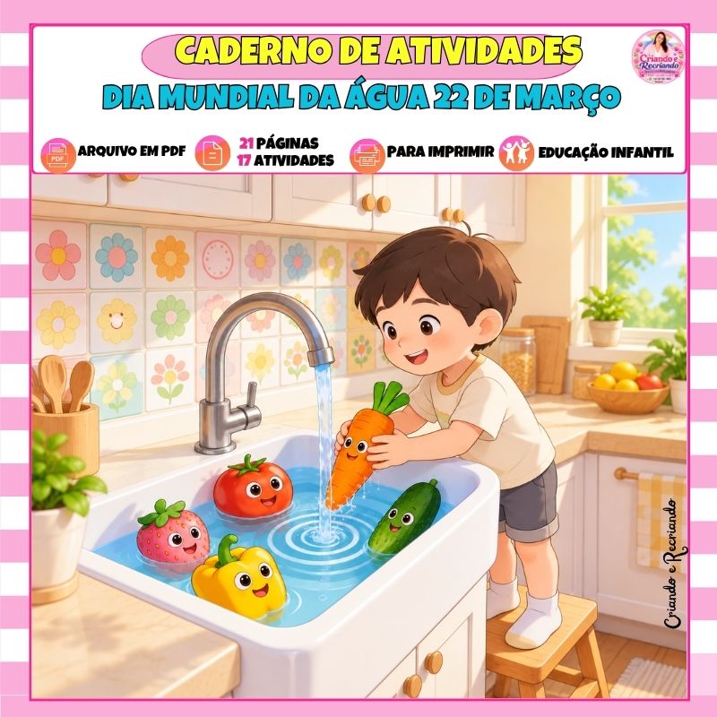 Caderno de Atividades Dia Mundial da Água 22 de Março – Educação Infantil