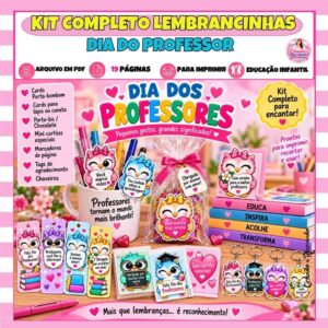 Kit Completo Lembrancinhas Dia do Professor