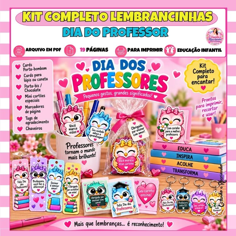 Kit Completo Lembrancinhas Dia do Professor