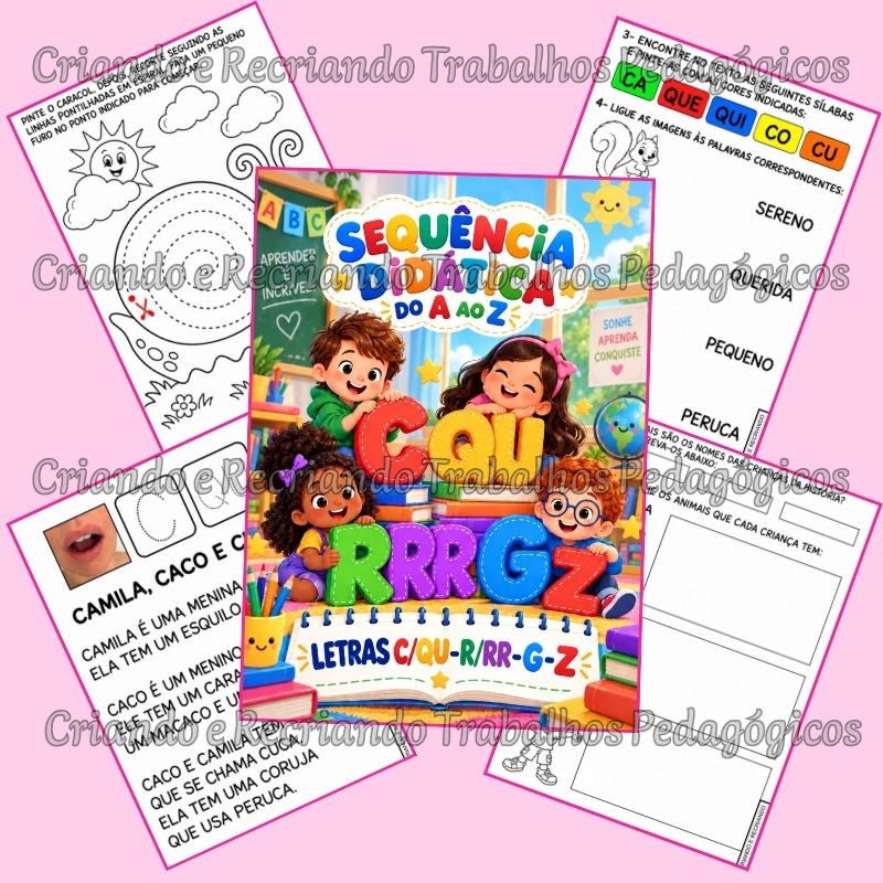 Sequência Didática do A ao Z – Letras C/QU, R/RR, G e Z Sequência Didática do A ao Z – Letras C/QU, R/RR, G e Z - Imagem 2