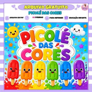 Picolé das Cores – Atividade de Associação de Cores para Educação Infantil