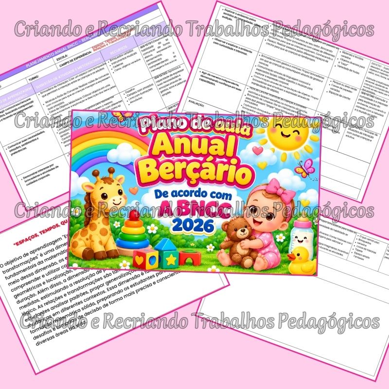 Plano de Aula Anual - Berçário Plano de Aula Anual - Berçário - Imagem 2