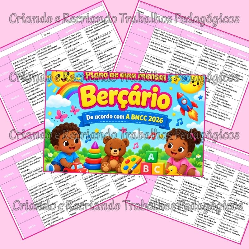 Plano de Aula Mensal Berçário Plano de Aula Mensal Berçário - Imagem 2